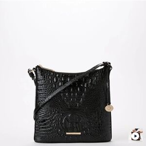 Brahmin Black Crossbody Bag with Textured Finish